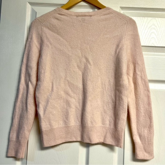Quince Cashmere Women's Mongolian Cashmere Shrunken Crewneck Sweater luxury L - Picture 7 of 9